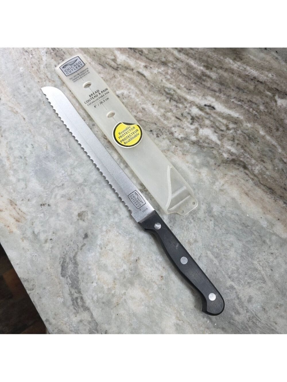 Chicago Cutlery 8" Scalloped Bread Knife with Protective Sheath - Model 1H11D